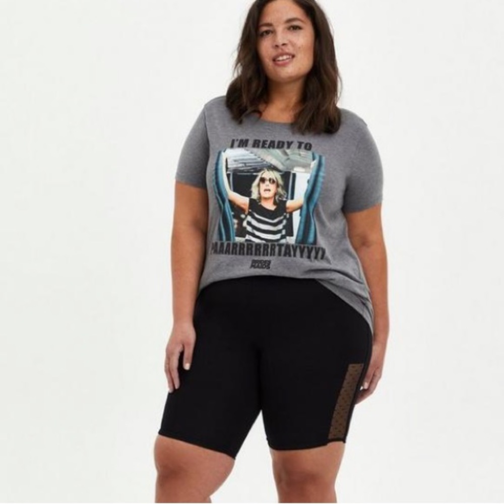 TORRID BLACK MESH SIDE BIKE SHORT